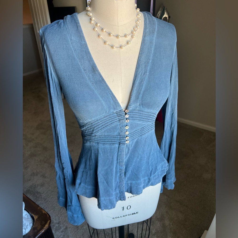 Free people wide sleeve top